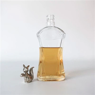 700ml 600g Botol Kaca Pinggang Langsing Untuk Pembungkusan Wiski Gigi Mulut